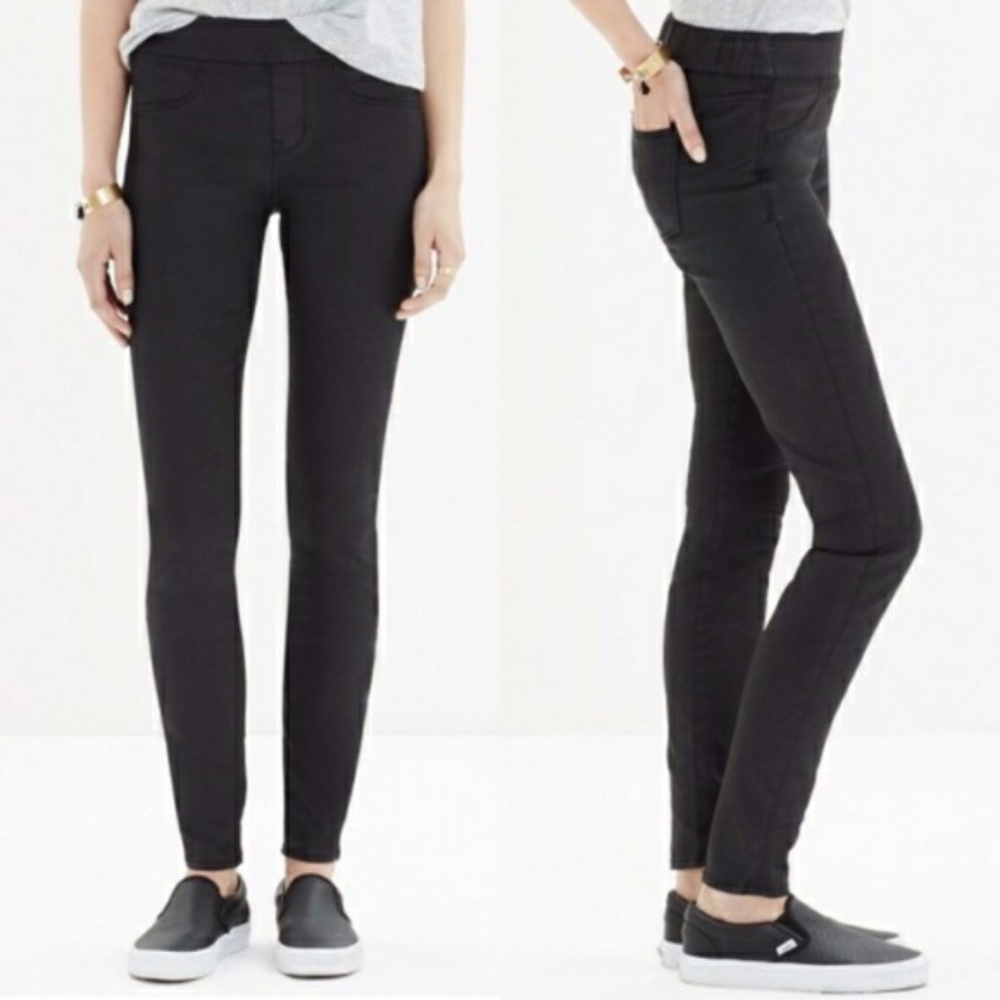 Madewell Black Coated Skinny Leggings - Size 29